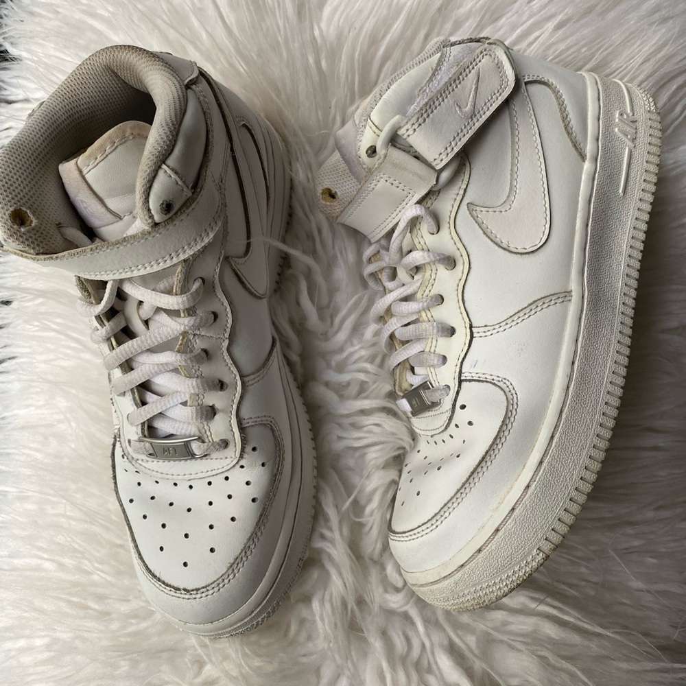 Kids High White Nike Air Force 1s